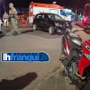 Acidente com carro e moto resulta em dois feridos
