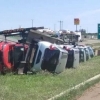 Cegonha e Gol colidem na BR 285