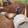Novos bueiros em estrada da Linha Santa Terezinha