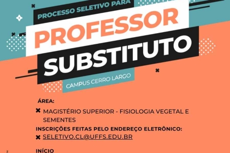 UFFS abre processo seletivo para professor substituto